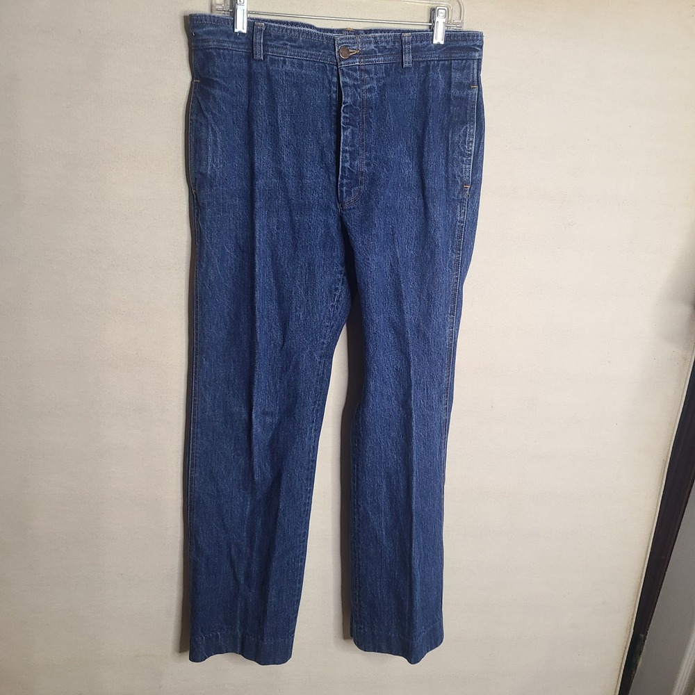 Vintage 80s David Hunter Mens Jeans 34x30 Dark Wash Denim Pants Pockets Classic